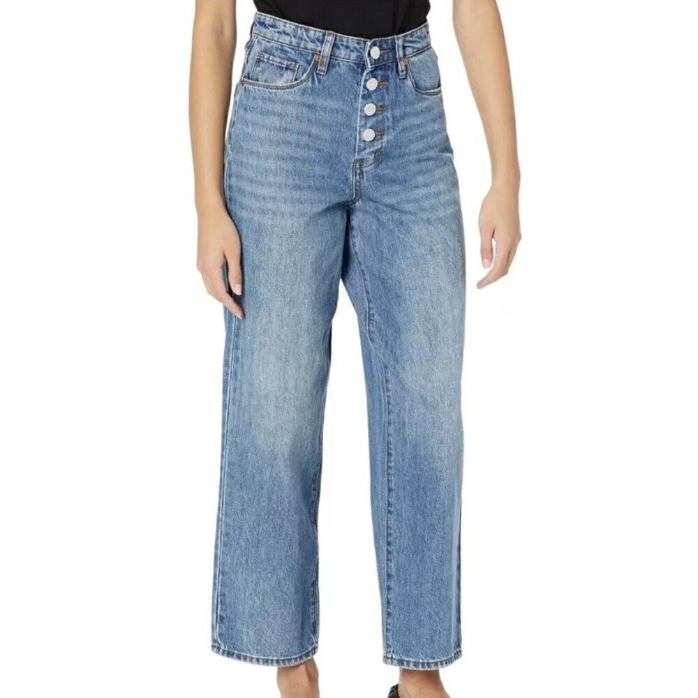 Blank NYC The Baxter Ribcage Straight Leg Jean‎ Organic Cotton Button Up 26